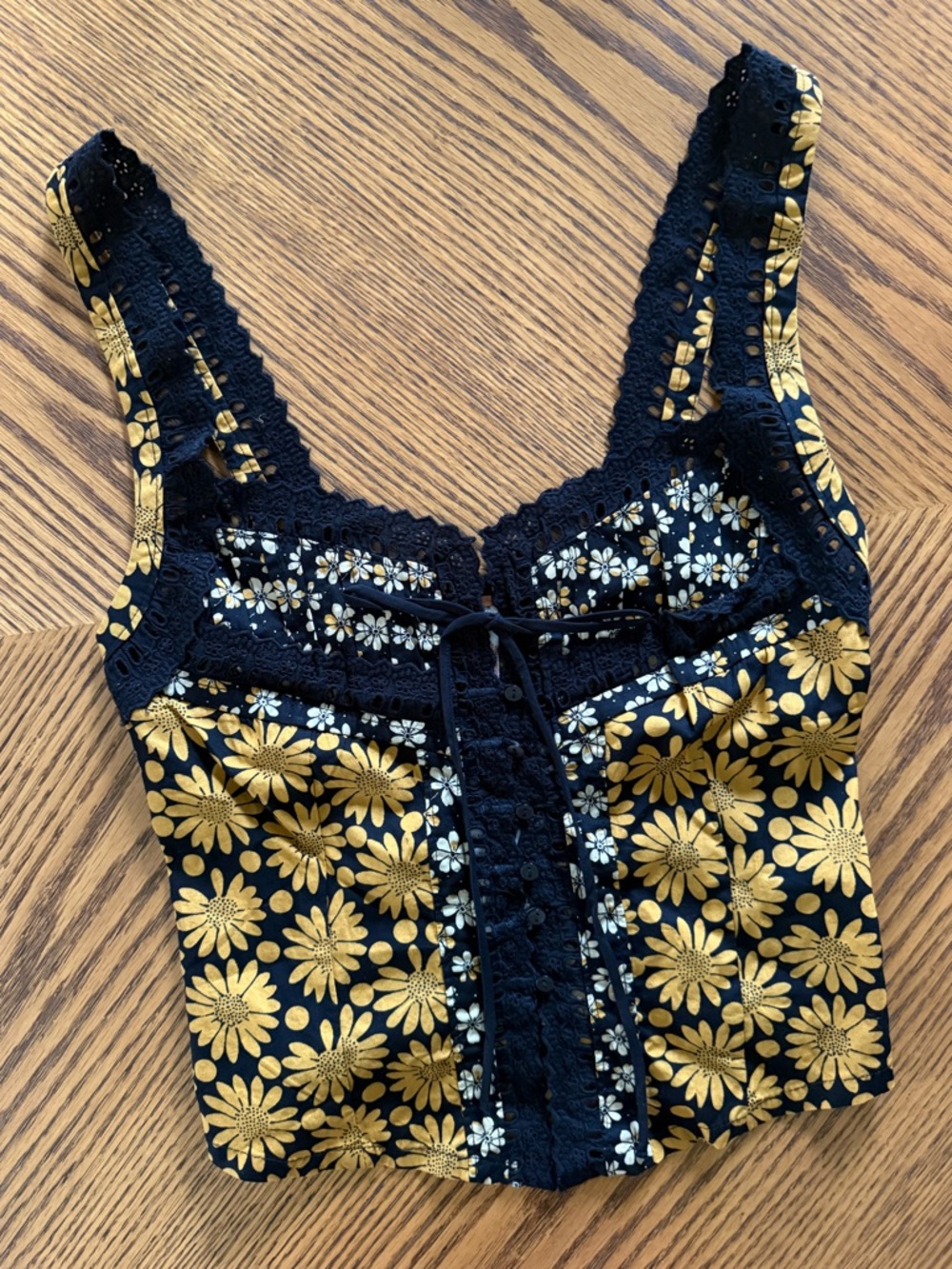 FREE PEOPLE Love Me Not Printed Tank - Black Combo - Picture 2 of 11